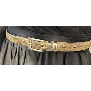 JW Italian Leather Belt Snake Print L/XL Sustainable preppy 47-57